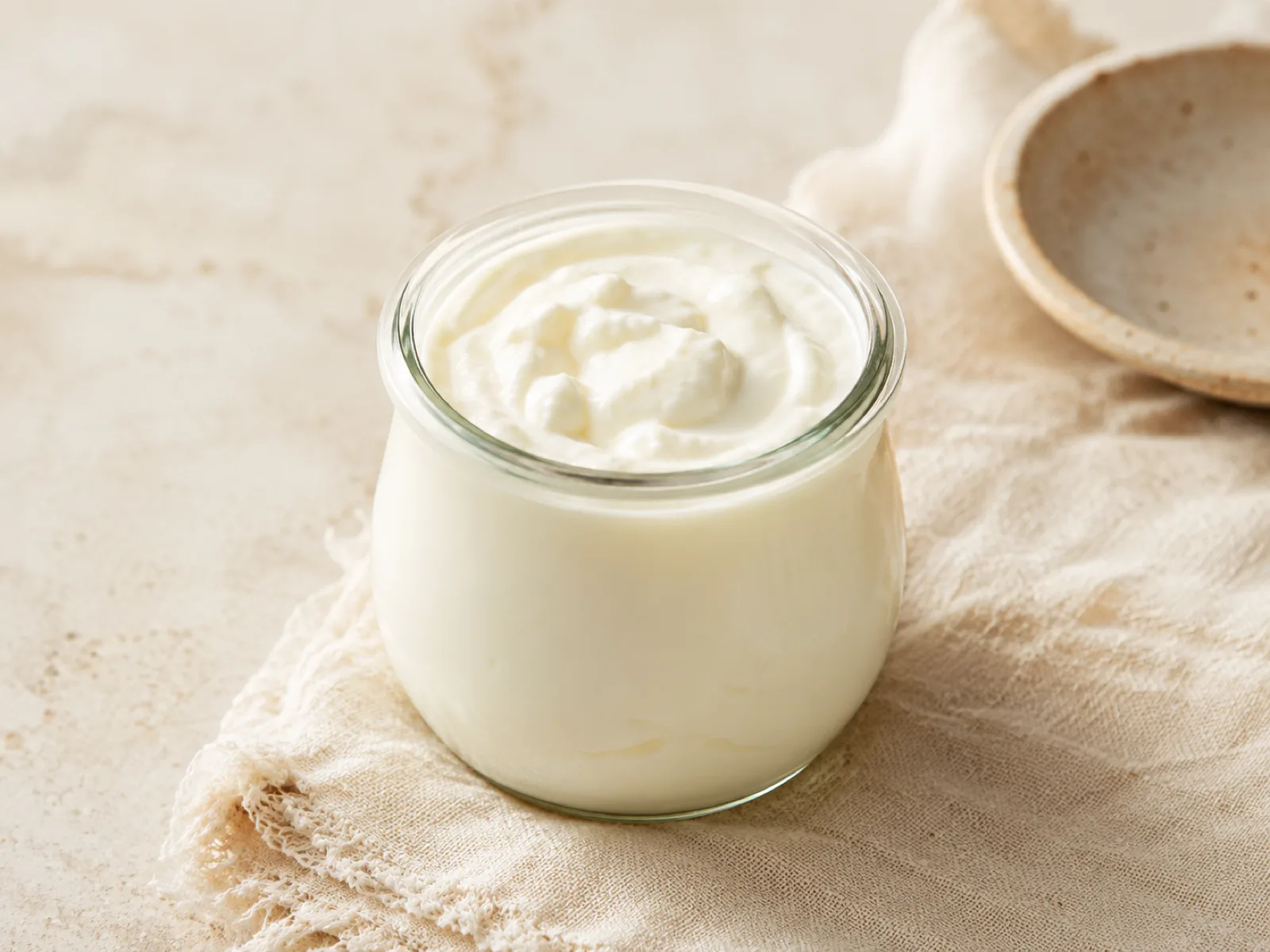 Home-made natural yogurt